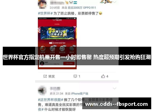 世界杯官方指定机票开售一小时即售罄 热度超预期引发抢购狂潮